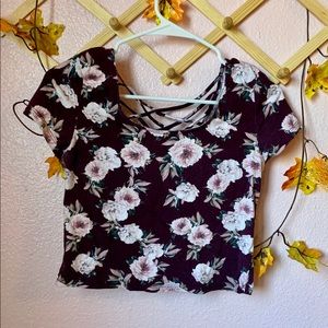 Floral Burgundy Top
